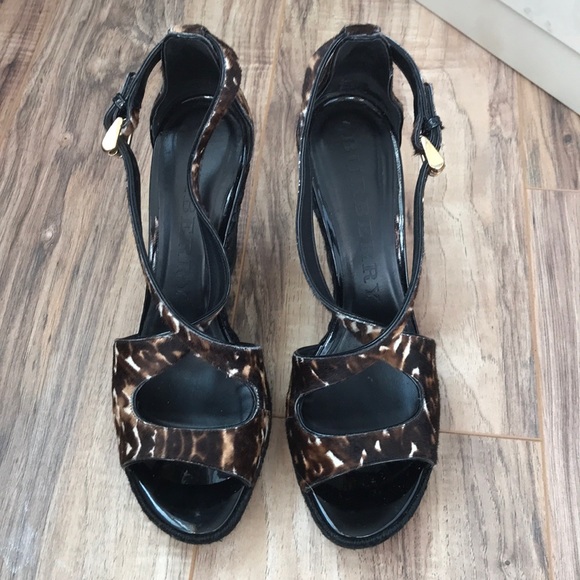 Burberry Abbey Calf Hair Wedge - Picture 3 of 4